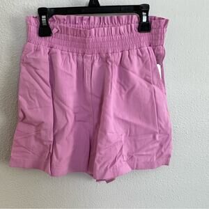 New BP Orchid Purple Elastic High Waist Cotton Blend Shorts Women's size XS